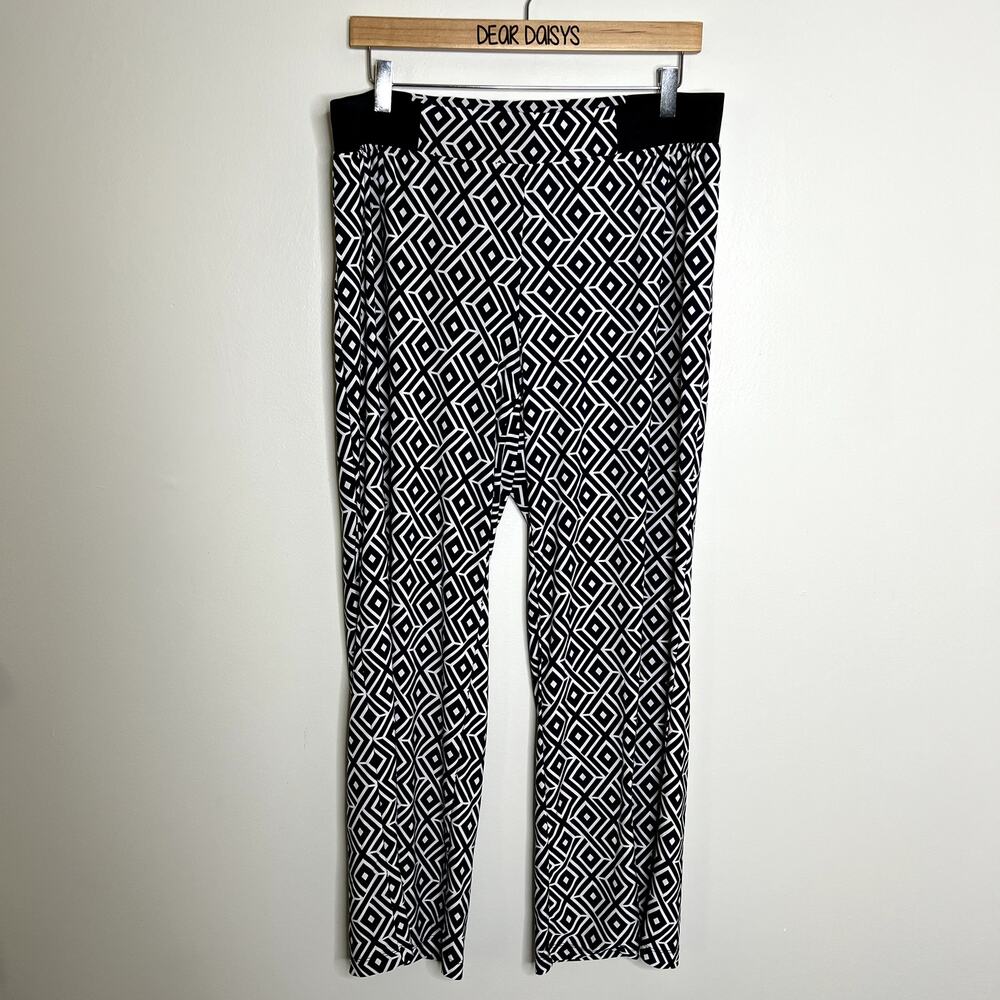 INC Diamond Patterned Pull On Stretchy Pants